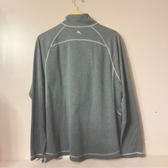 Tommy Bahama 1/4 Zip Pullover Sweater Gray Men Size L - Picture 6 of 6